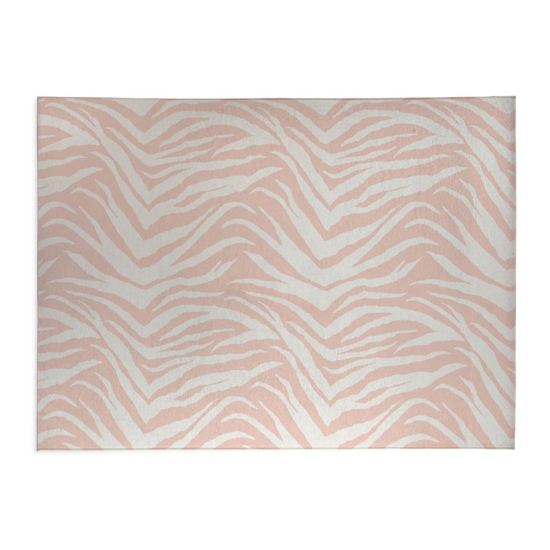 Tapis de bureau Zebra Patch, L 6 pi x L 4 pi, Rose