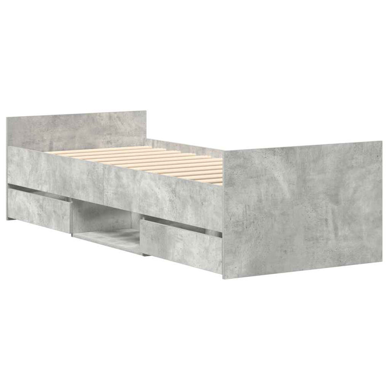 Addylen Storage Bed, Small Single (2'6), Concrete Grey