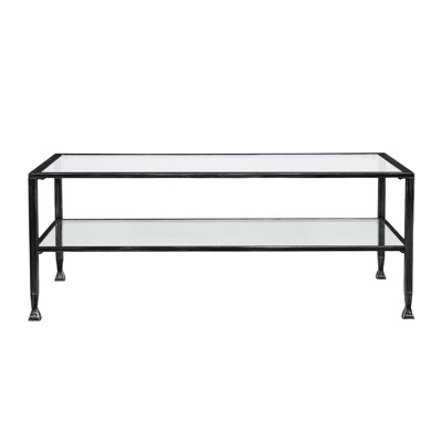 Jordyan Glass Top Coffee Table