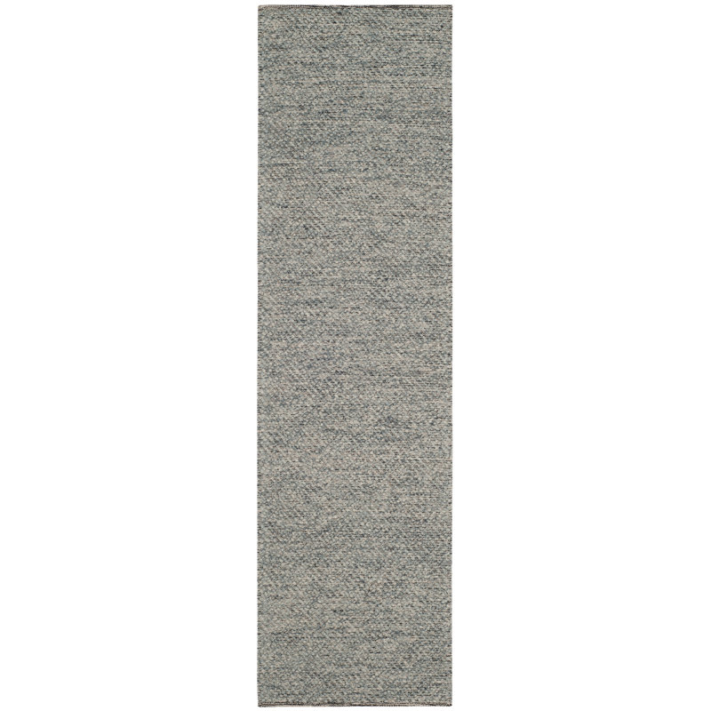 Tapis géométrique en laine / coton tissé à la main Zahid, Tapis de couloir 2 pi 3 po x 6 pi