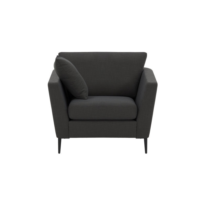 Rahul Velvet Armchair, Dark Grey