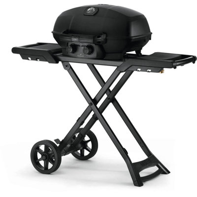PHANTOM TravelQ® PRO 285 Portable Gas Grill with Scissor Cart, Matte/Matt Black