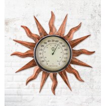 Nautical Seashell Outdoor Wall Thermometer Metal Temperature Gauge Bea