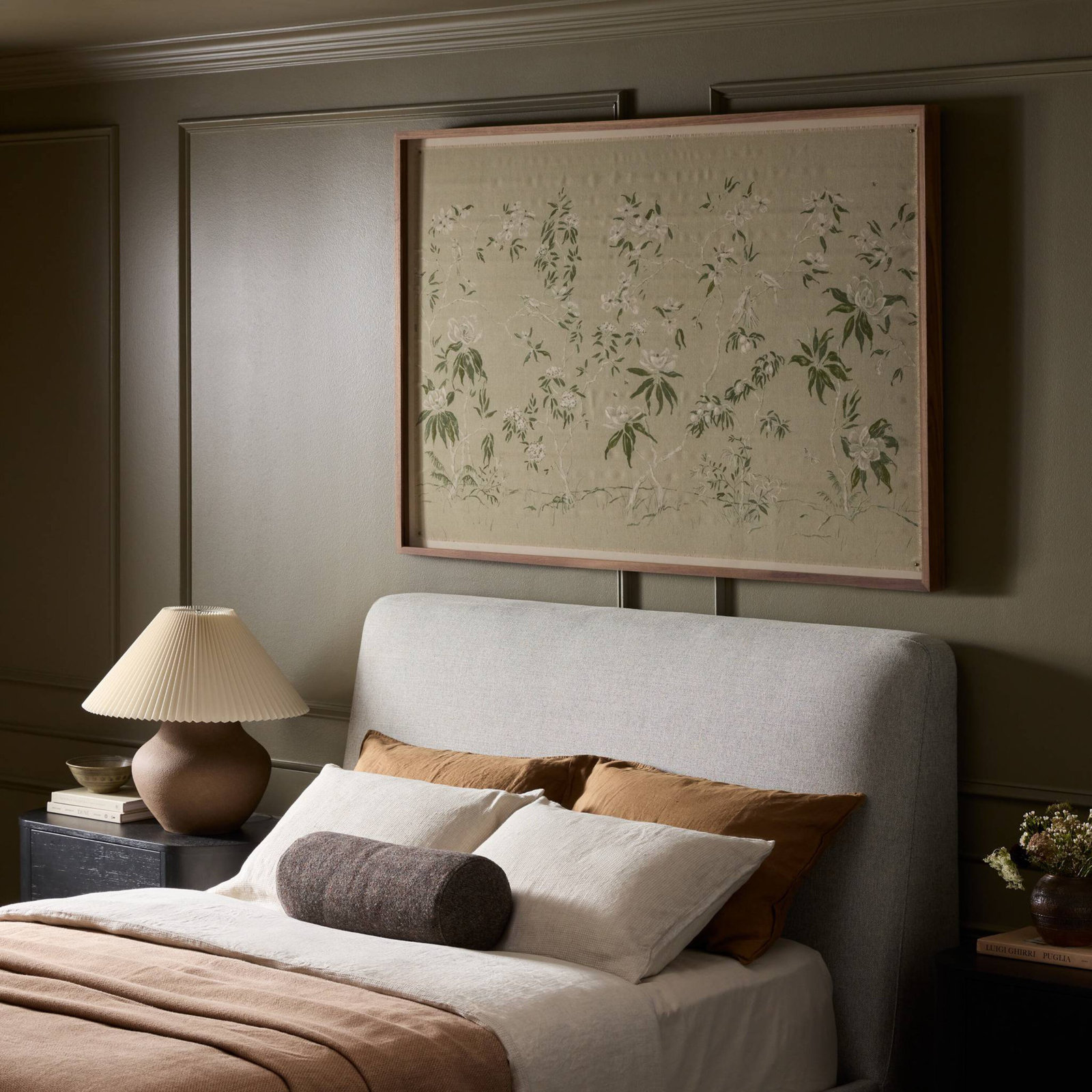 Linen Chinoiserie by Laurel-Dawn Latshaw, 41" H x 60" W