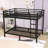 Full XL Over Full XL Metal Bunk Bed With Ladder And Slats