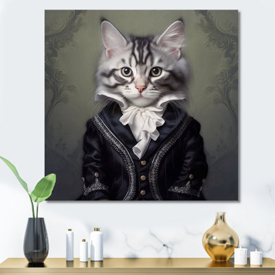 Chat, impression sur toile, Elegant Whiskers