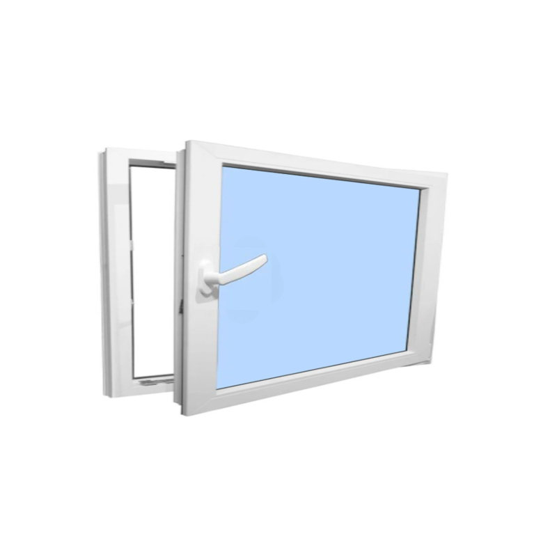 Fenêtre européenne inclinable , Noir / blanc, Côté gauche, H 21 po x l 25 po