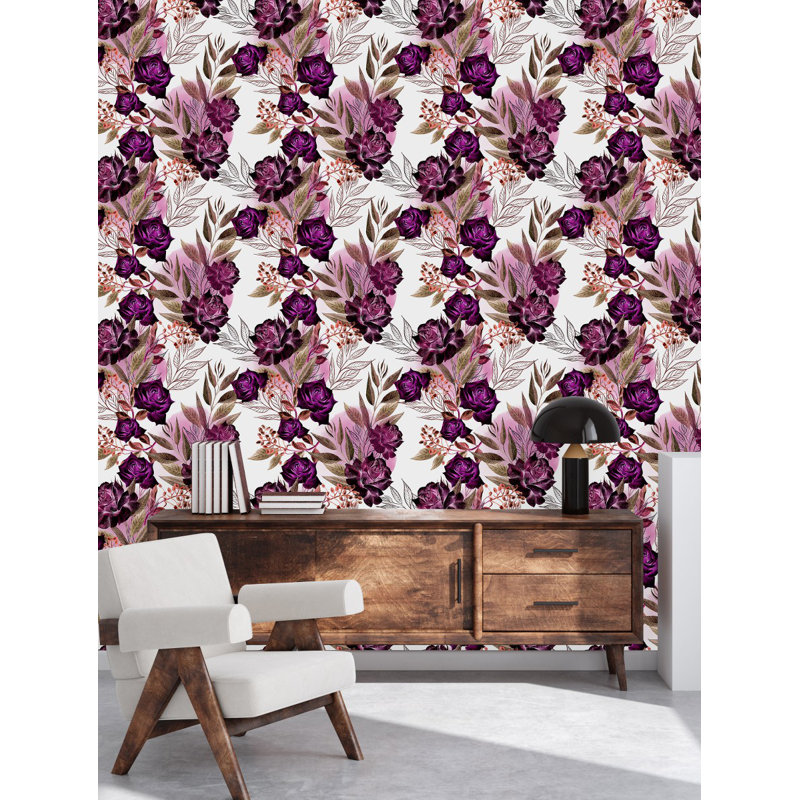 Peel & Stick Vinyl Floral, 2.08' W x 10.42' L