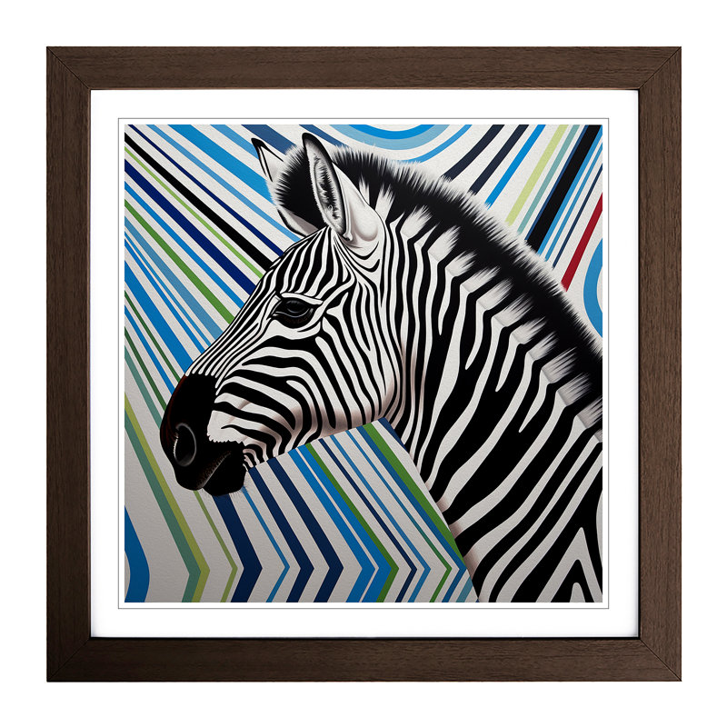 Single Picture Frame Print on Wood, Walnut Framed