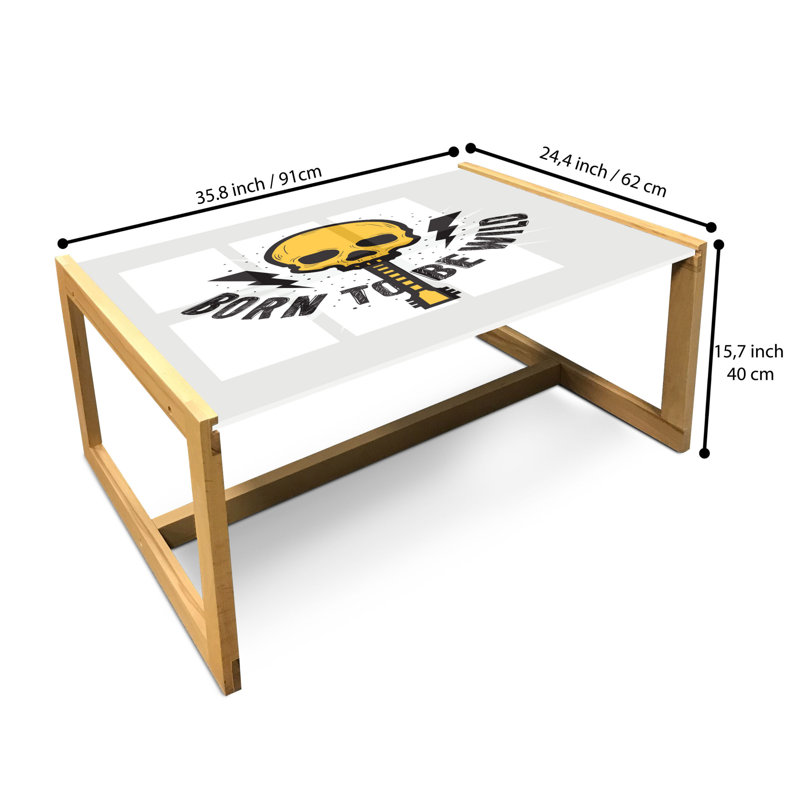 Jaileen Sled Coffee Table, 90cm H x 62cm W x 40cm D