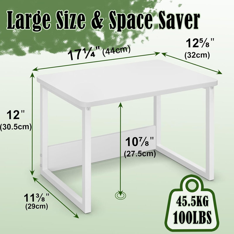 Organisateur blanc de support d'imprimante de bureau blanc pour la maison / le bureau