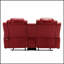 Causeuse de cinéma maison inclinable manuelle avec rangement escamotable, porte-gobelets et bande lumineuse à DEL pour le salon