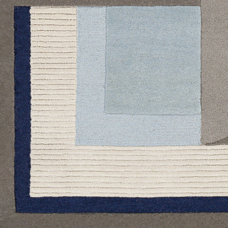 Amyerra Wool Geometric Indoor Rug, Rectangle 2' x 3'
