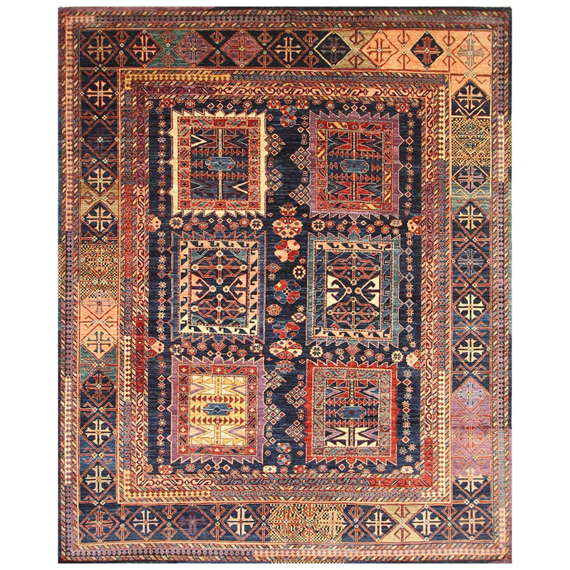 Hand Knotted Wool Geometric Area Rug