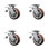 6 Inch Polyurethane Caster Set with Roller Bearings and Total Lock Brakes SCC