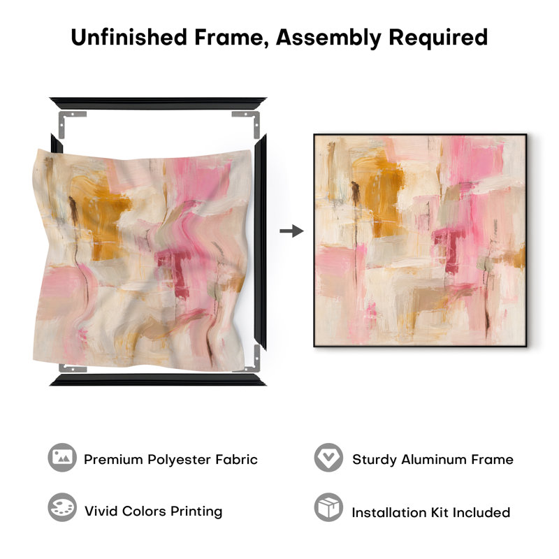 Décoration pour salon ou chambre - « Assemblage du cadre requis (cadre non fini) », H 72 po x l 72 po
