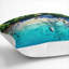 Boat By A Beach In The Seychelles Square Throw Cushion-56279968-56279969