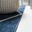 Tapis bleu marine / blanc à motif de losanges Bertrice-315019582