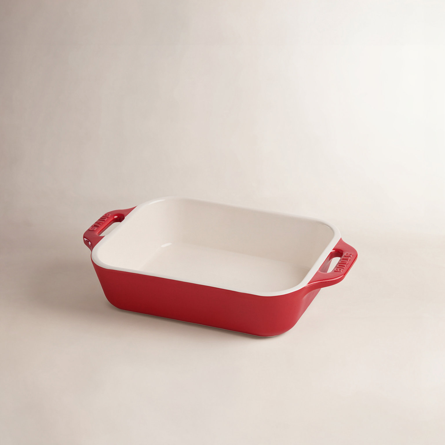 Staub Ceramics Rectangular Oven Dish, Cherry