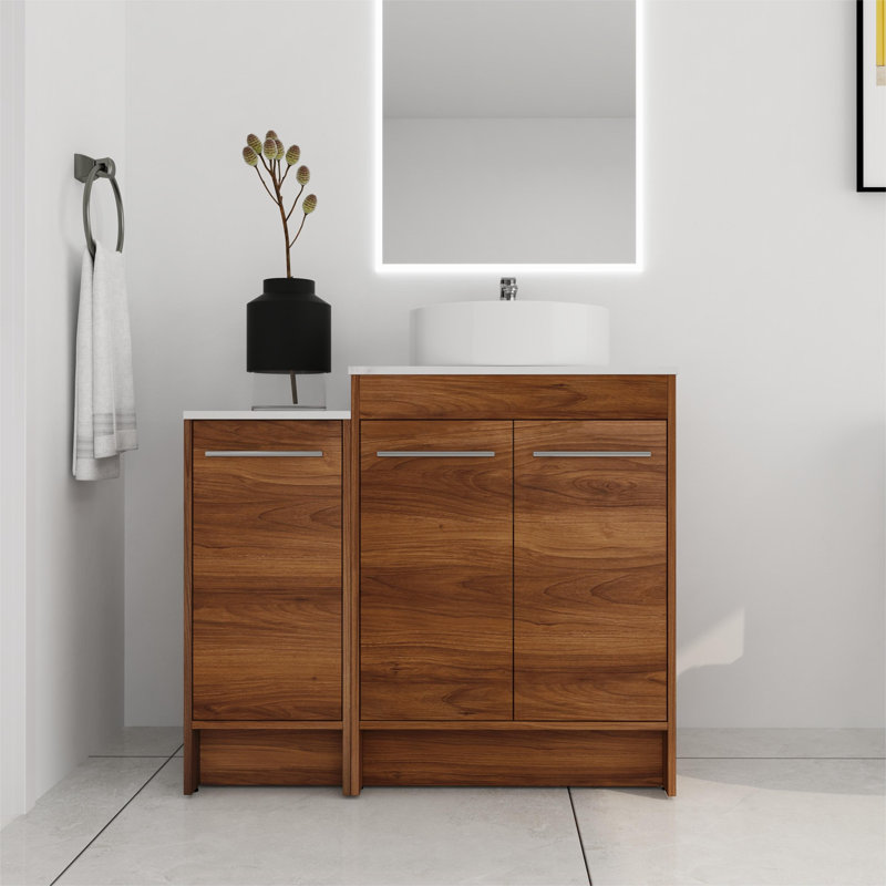 36'' Single Freestanding Bathroom Vanity with Ceramic Top