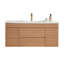 Meuble-lavabo mural simple 48 po avec lavabo en céramique
