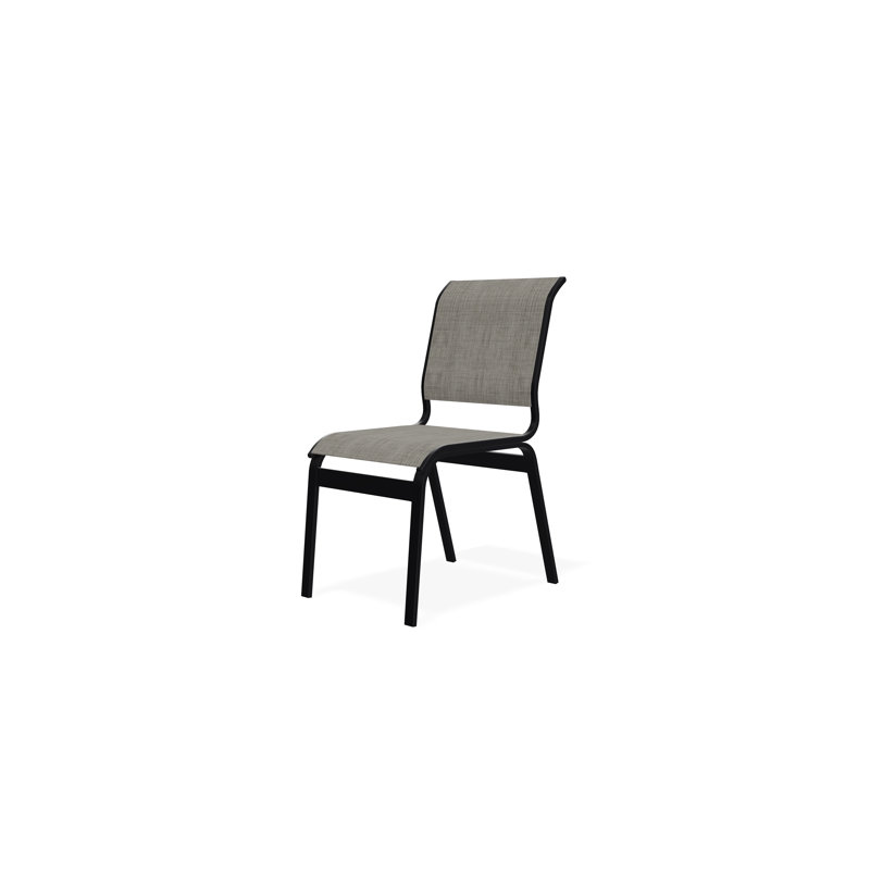 Chaise sans accoudoirs Aruba II, Fumée, Noir