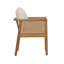 Chaise de salle à manger d'extérieur avec coussins Cunningham (ensemble de 2) - Bois d'acacia durable avec dossier en rotin tissé à la main