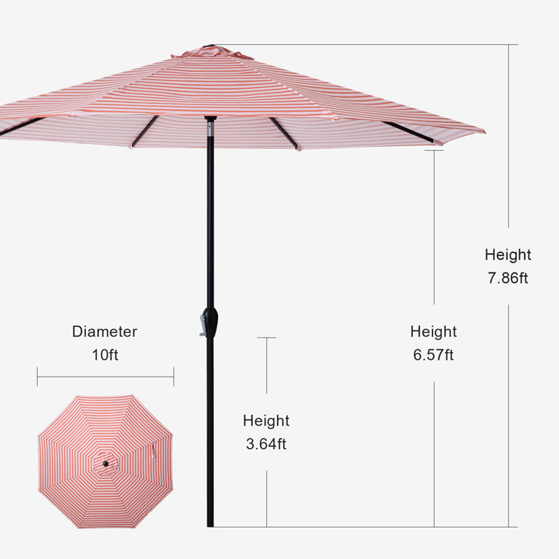 Parasol de marché 10', Rose