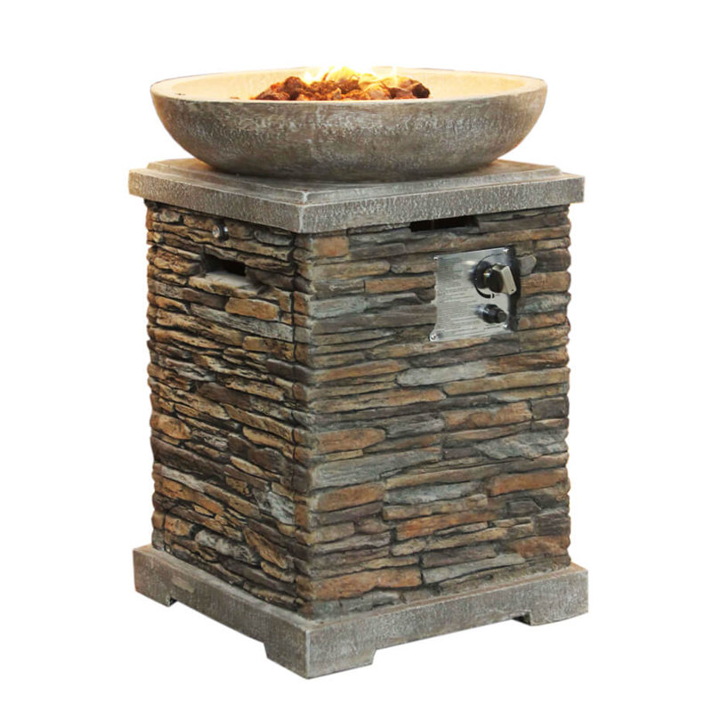Slate effect Gas Fire Pit