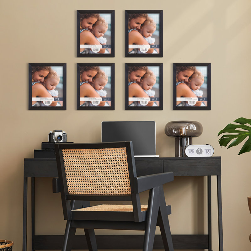 Wood Picture Frame - Set of 6, Ebony, 8" x 10"