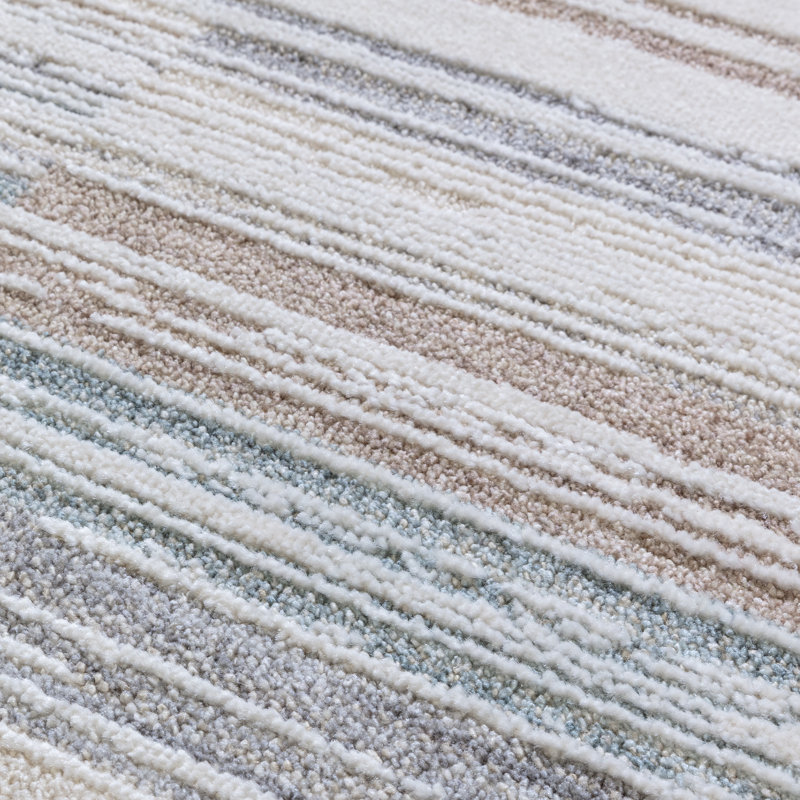 Bezore Stripe Area Rug, Rectangle 200 x 300 cm, Grey