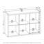 Organisateur de rangement cubique à dossier ouvert Furinno, 6 cubes, chêne foncé-595022464-550368792