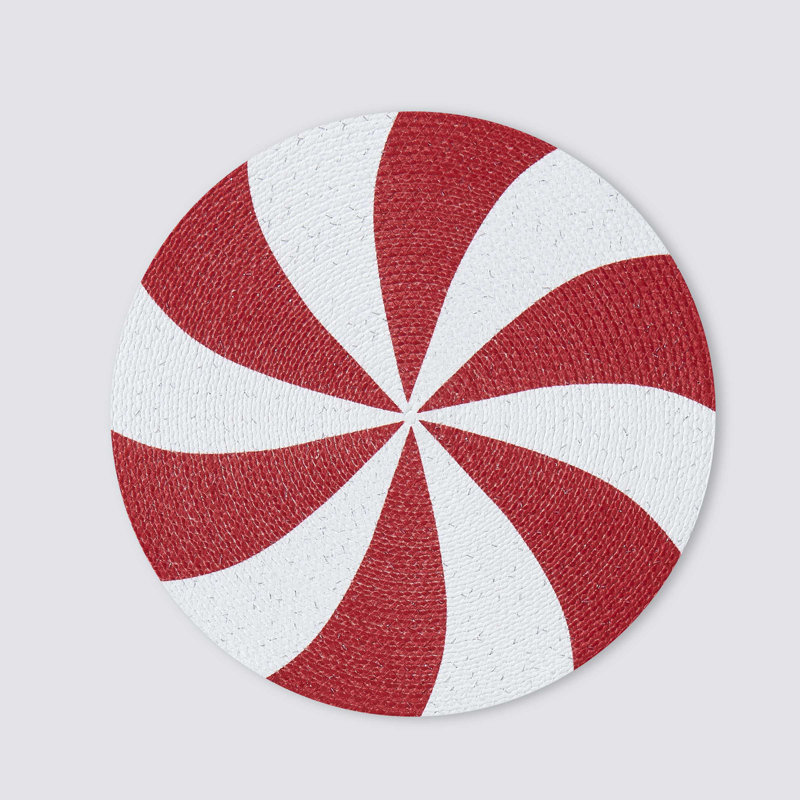  Peppermint Set of 4 Round Placemats