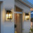 Malkie Wall Light 11.81"H Outdoor Metal Wall Lantern Black Waterproof Anti-rust