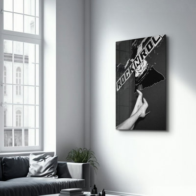 Peinture murale élégante en verre trempé 18,1 po x 28,3 po | 100% verre trempé, épaisseur: 0,16 pouce | Imprimé UV pour des couleurs éclatantes et une durabilité | Parfait pour la décoration intérieure et l'esthétique moderne