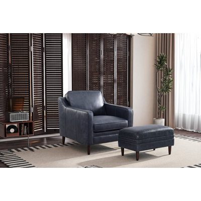 Fauteuil d'appoint et repose-pieds Leyla