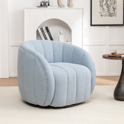 Bennett Upholstered Swivel Barrel Chair