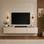 Meuble télé mural suspendu Colima Modern pour téléviseurs jusqu'à 80 pouces avec armoire de rangement, gris vison-134213080