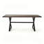 Ensemble repas d'extérieur 7 pièces en aluminium et corde tissée, gris + noir + brun-131147215