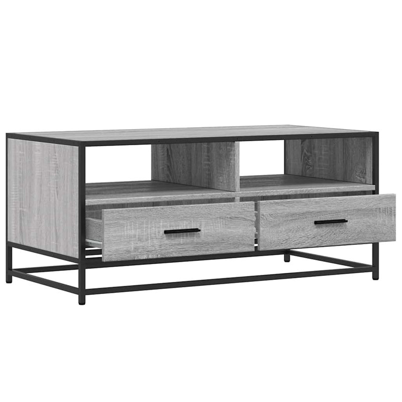 Coffee Table with Storage, Grey 