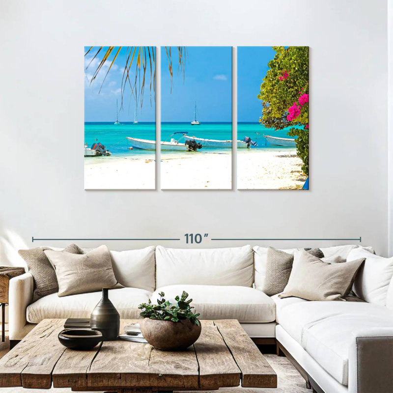 Plage Gillard Los Roques, Vénézuéla, H 48 po x l 74 po