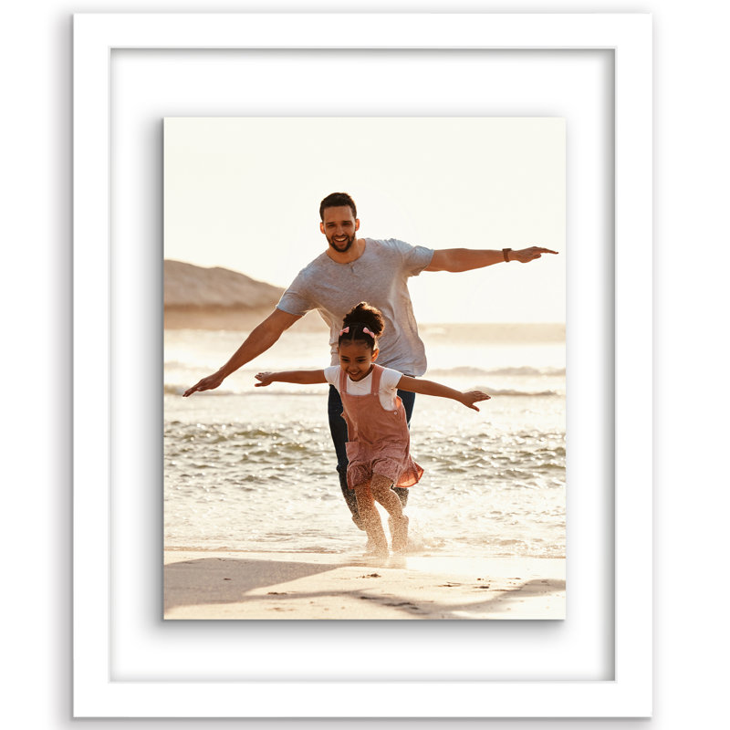 Cadre photo flottant Merranda, L 11 po x H 14 po, White