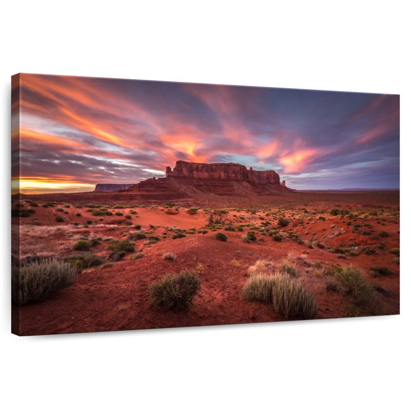 Alvord Sentinel Mesa At Sunset, 16" H x 24" W