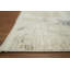 Élégant tapis ivoire et gris avec motif marbré 5 x 8