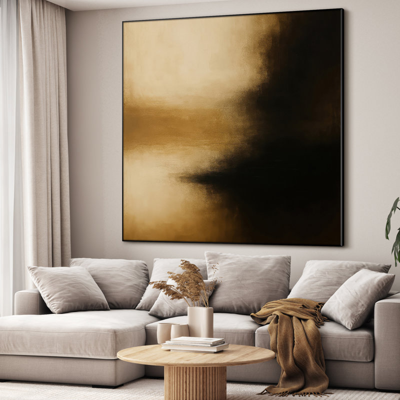 Très grande reproduction d'art abstrait mural - décor d'art moderne moderne pour le salon ou la chambre à coucher, assemblage de cadre requis (assemblage de cadre requis)