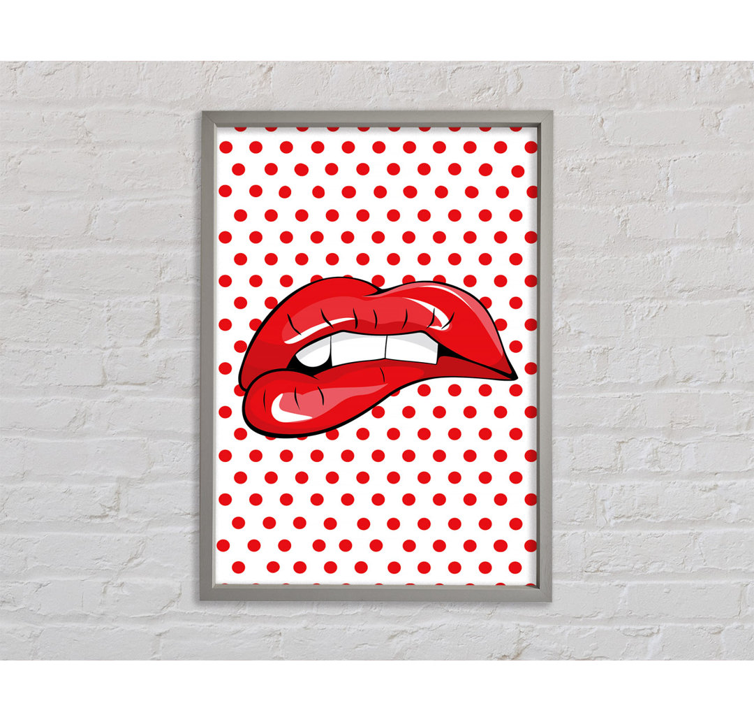 Red Lips 1 Gerahmter Druck Wandkunst