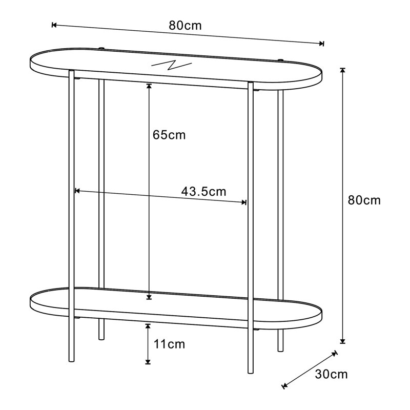 80cm Console Table