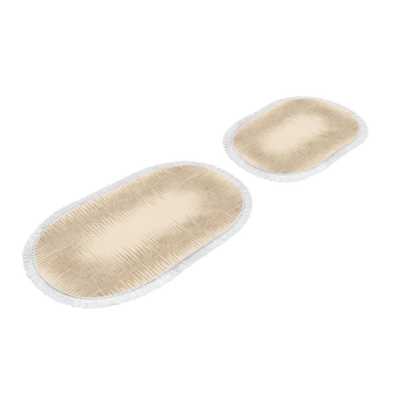 Ensemble de tapis de bain 2 pièces McMinnville, Brun / gris