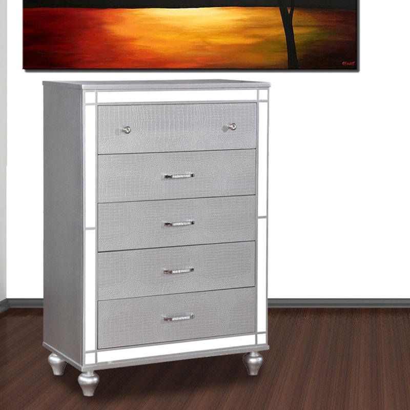 Commode 5 tiroirs Mevlida