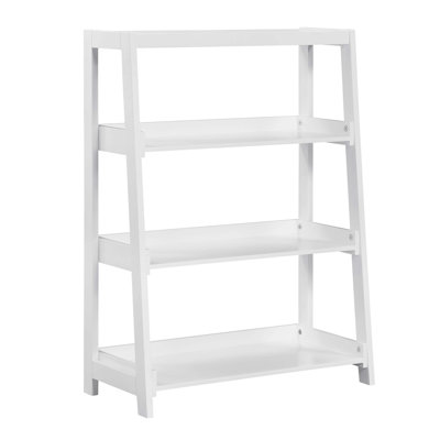 Modern Bookcase White Finish Toy Storage Unit Display Rack Wooden Furniture 1Pc